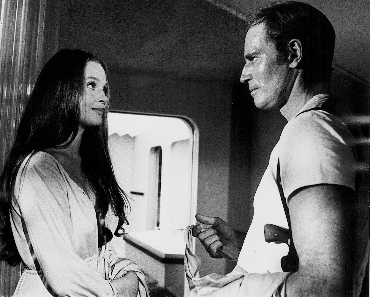 Charlton Heston and Leigh Taylor-Young in Soylent Green (1973)