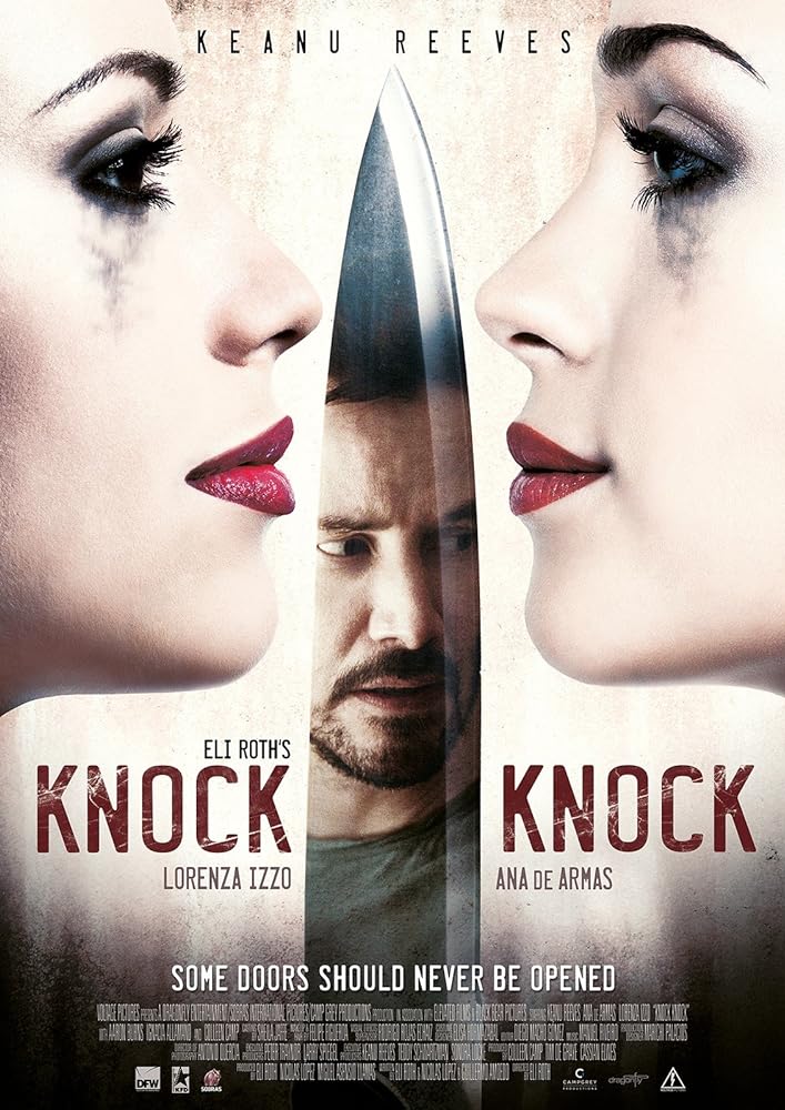 Keanu Reeves, Ana de Armas, and Lorenza Izzo in Knock Knock (2015)